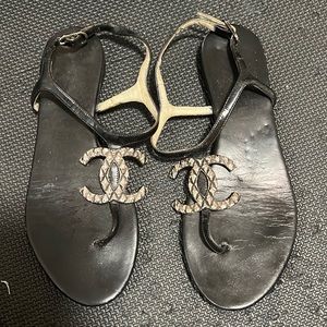 Chanel sandals authentic size 36.5